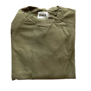 Pact Army Green Crew Neck Sweater Size M
